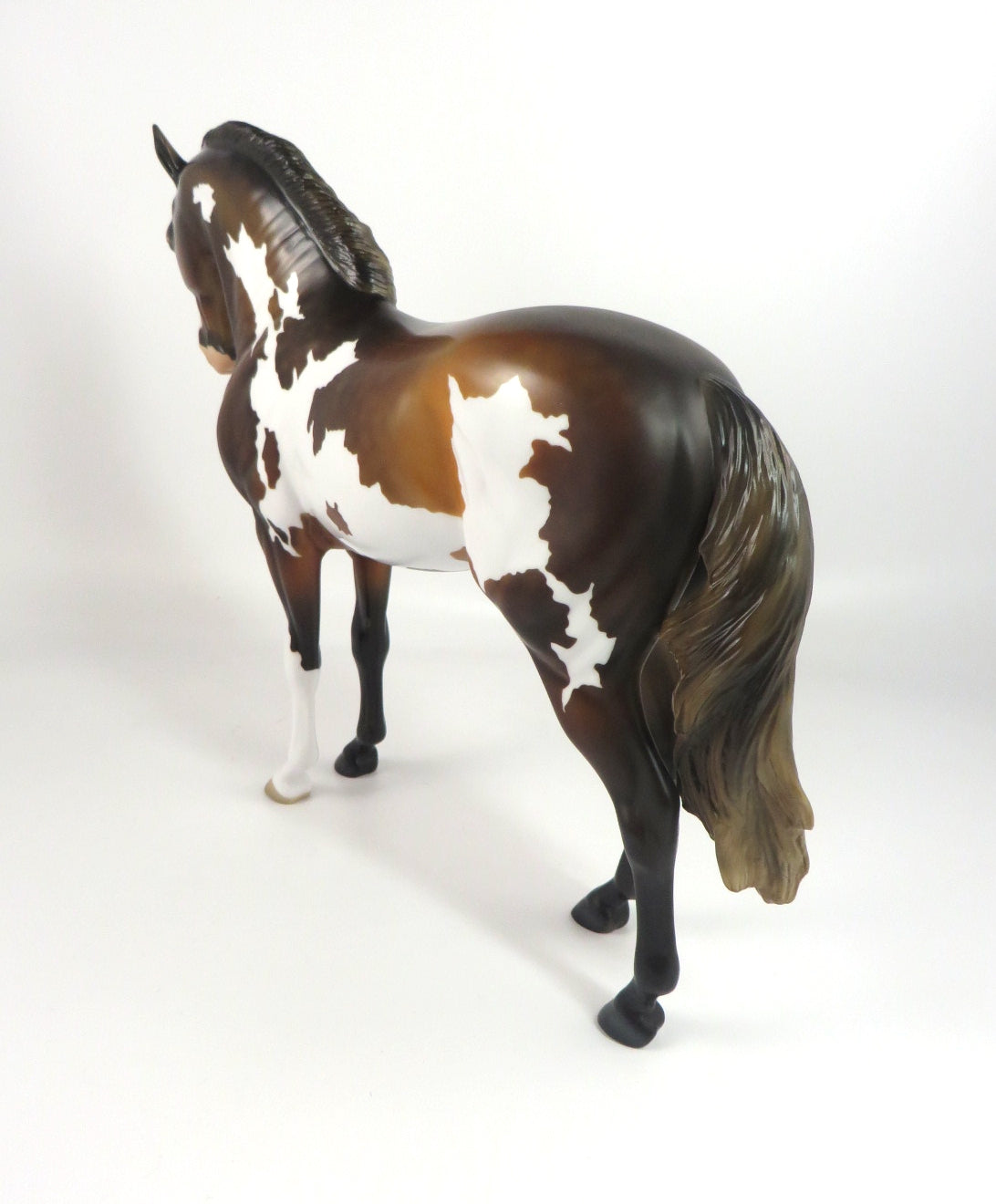 SILENT KNIGHT -LE-3  DAPPLE BAY PAINT ANDALUSIAN MODEL HORSE BY AUDREY DIXON WHS 19
