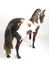 SILENT KNIGHT -LE-3  DAPPLE BAY PAINT ANDALUSIAN MODEL HORSE BY AUDREY DIXON WHS 19