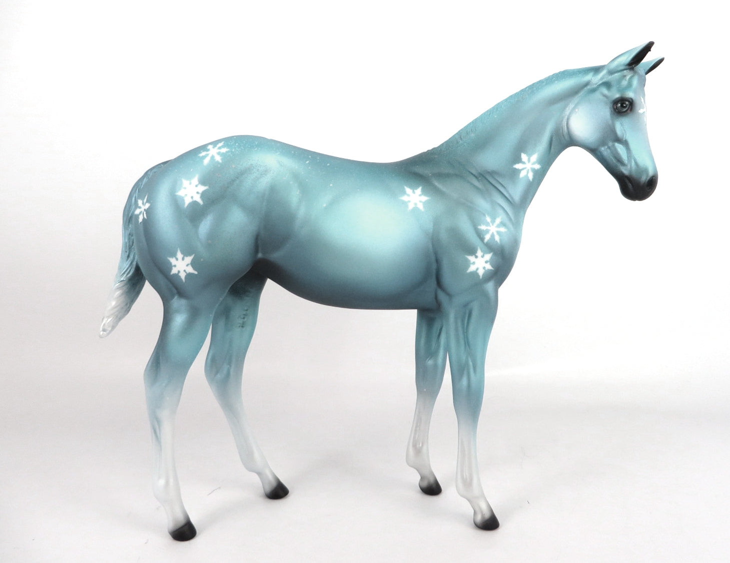 SILVER BELLS-OOAK BLUE SNOWFLAKE WEANLING MODEL HORSE BY MISSY FOX WHS 19