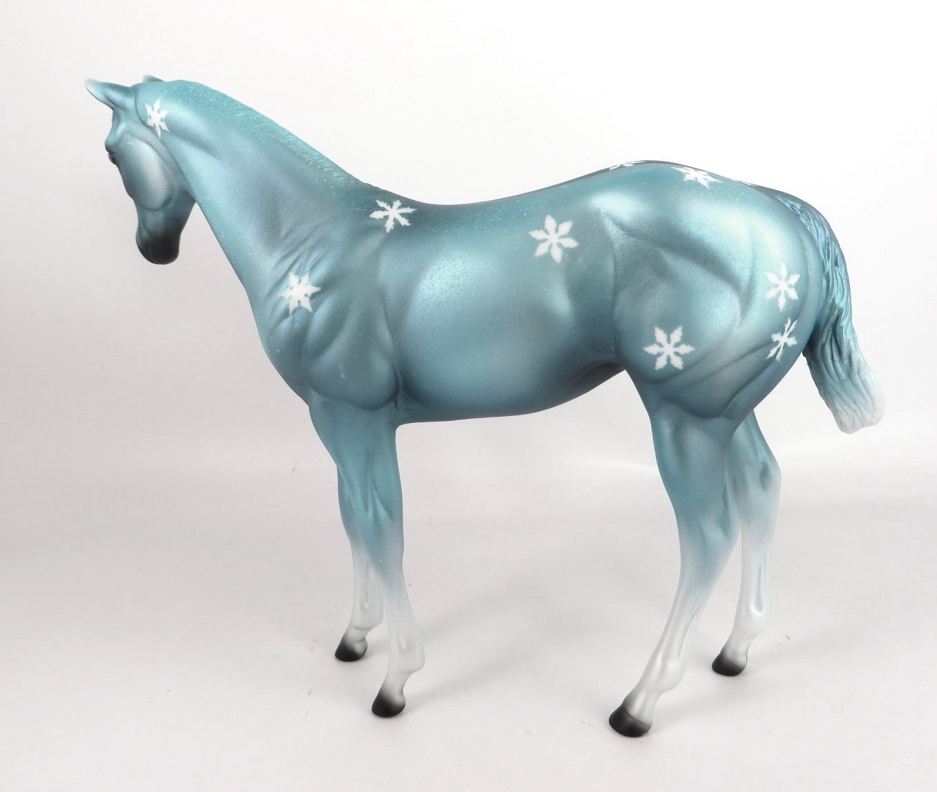 SILVER BELLS-OOAK BLUE SNOWFLAKE WEANLING MODEL HORSE BY MISSY FOX WHS 19