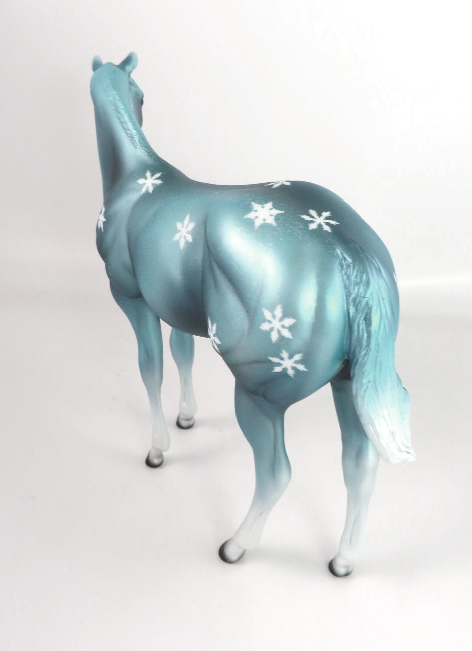 SILVER BELLS-OOAK BLUE SNOWFLAKE WEANLING MODEL HORSE BY MISSY FOX WHS 19