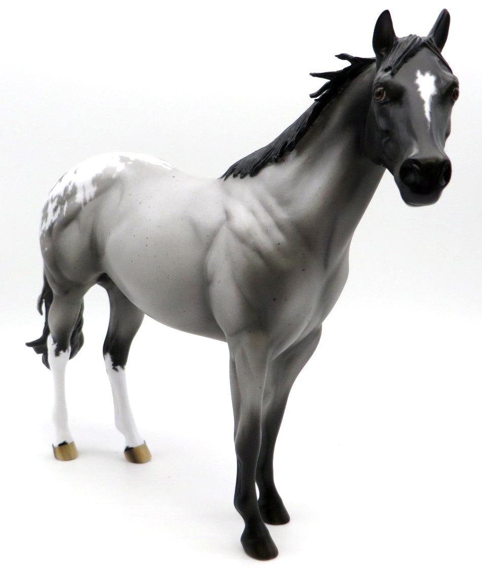 Silver Lining-OOAK Etched Blanket Appaloosa ISH Painted by Ellen Robbins 1/10/21