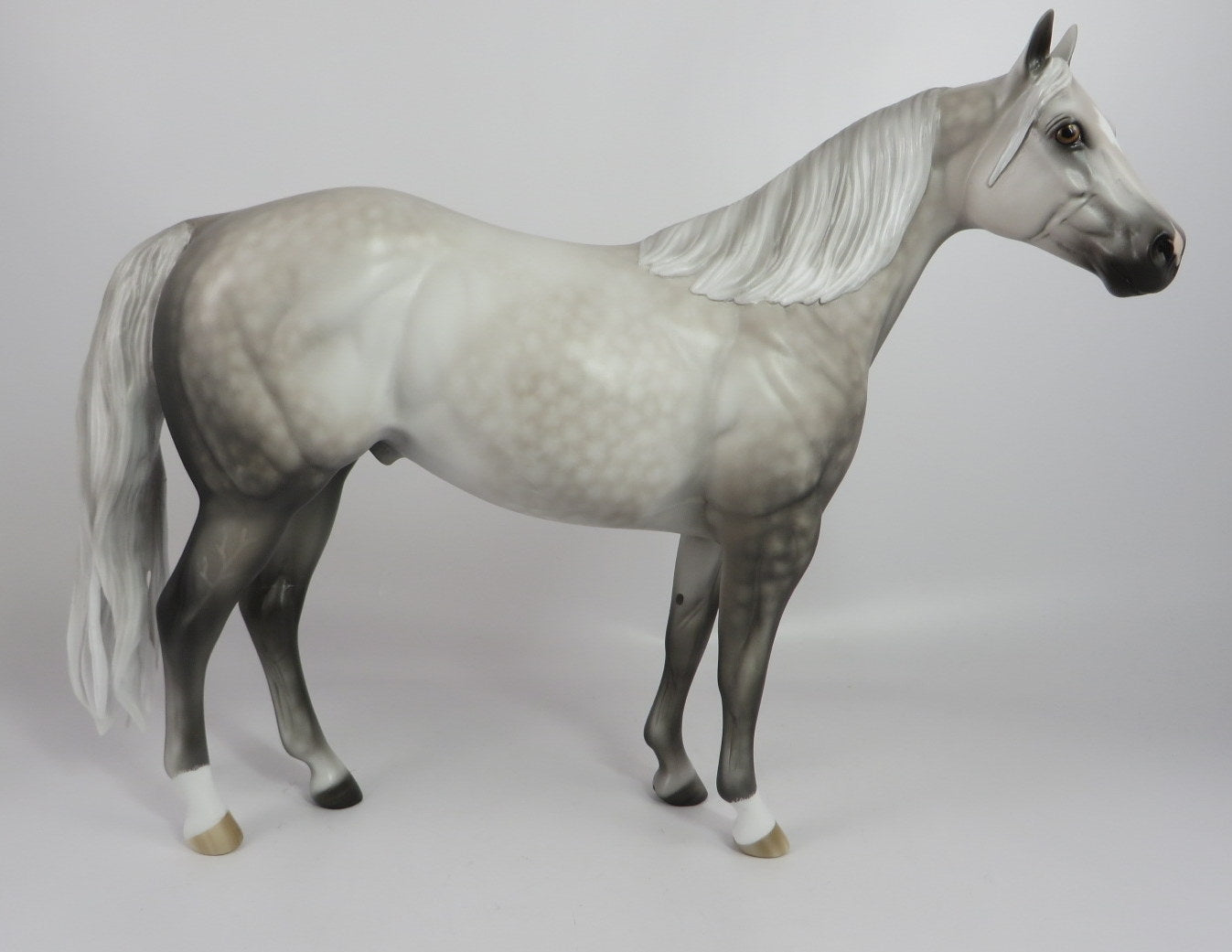 SINTERKLASS-OOAK STAR DAPPLE ISH MODEL HORSE BY SHERYL LEISURE WHS 19