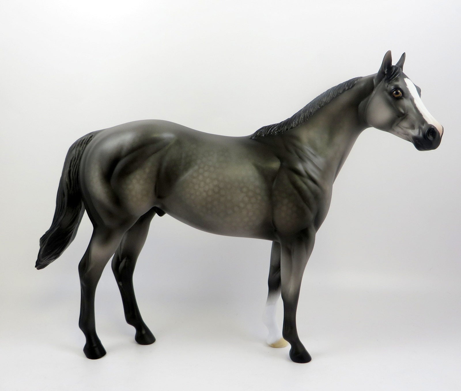 SIR DRAKE-OOAK DAPPLE GREY ISH MODEL HORSE EQ 19