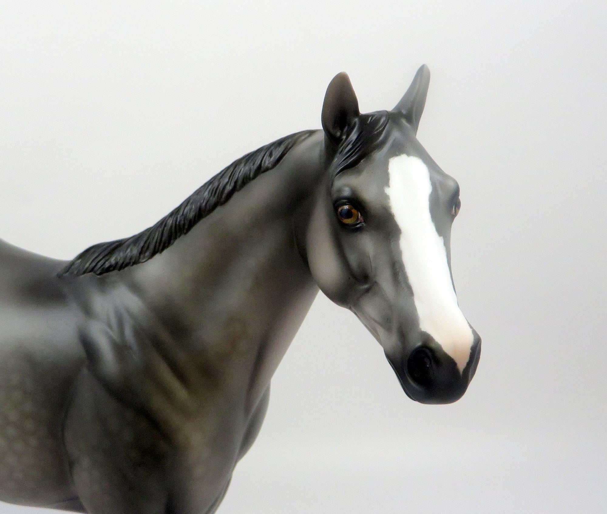 SIR DRAKE-OOAK DAPPLE GREY ISH MODEL HORSE EQ 19