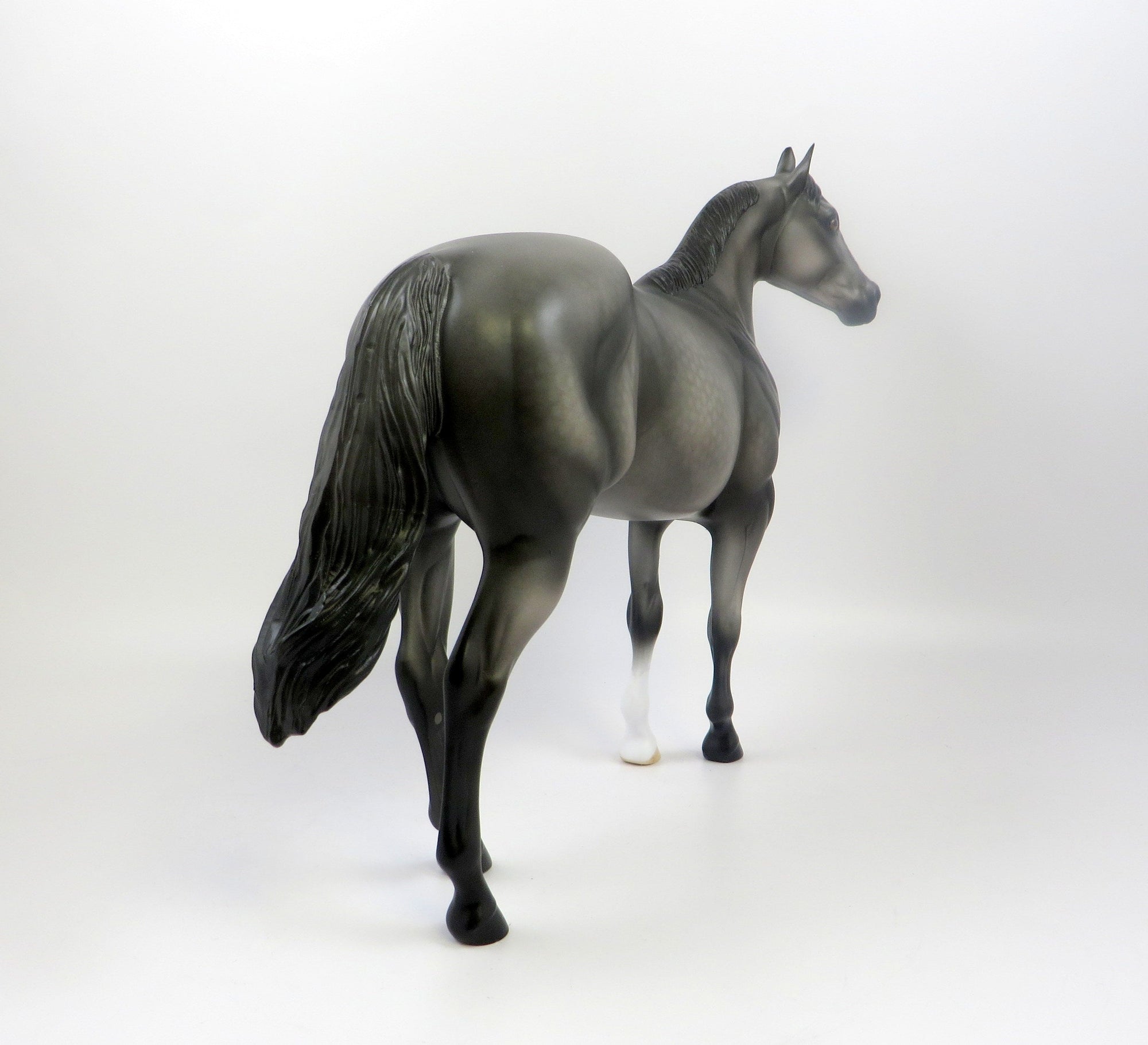 SIR DRAKE-OOAK DAPPLE GREY ISH MODEL HORSE EQ 19