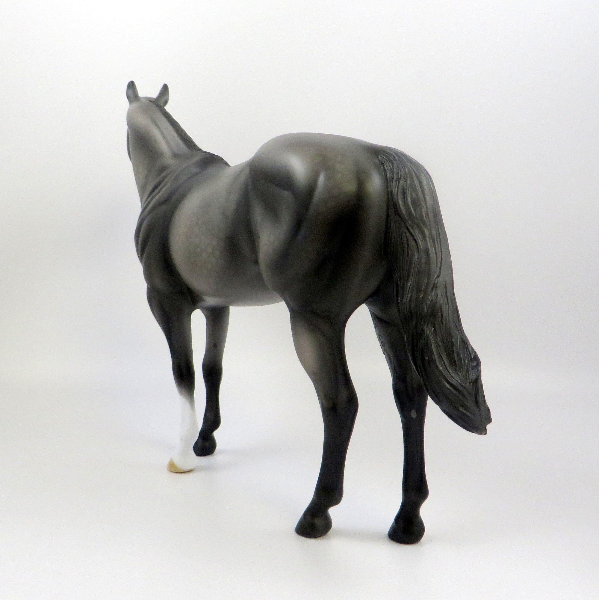 SIR DRAKE-OOAK DAPPLE GREY ISH MODEL HORSE EQ 19