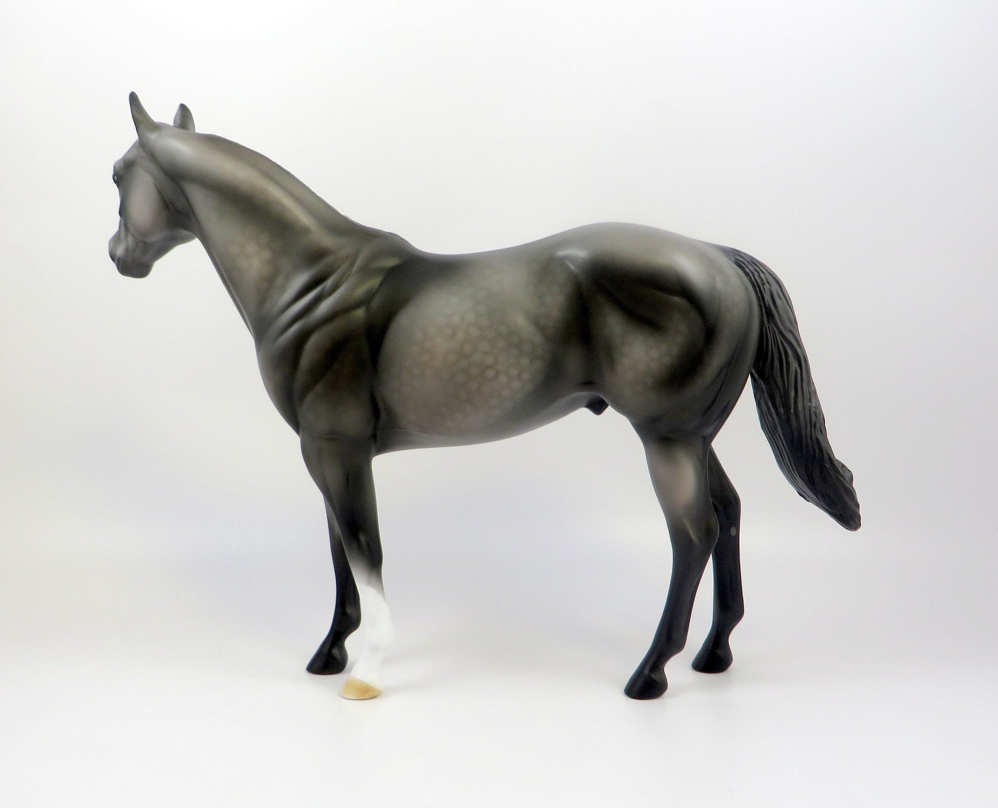 SIR DRAKE-OOAK DAPPLE GREY ISH MODEL HORSE EQ 19
