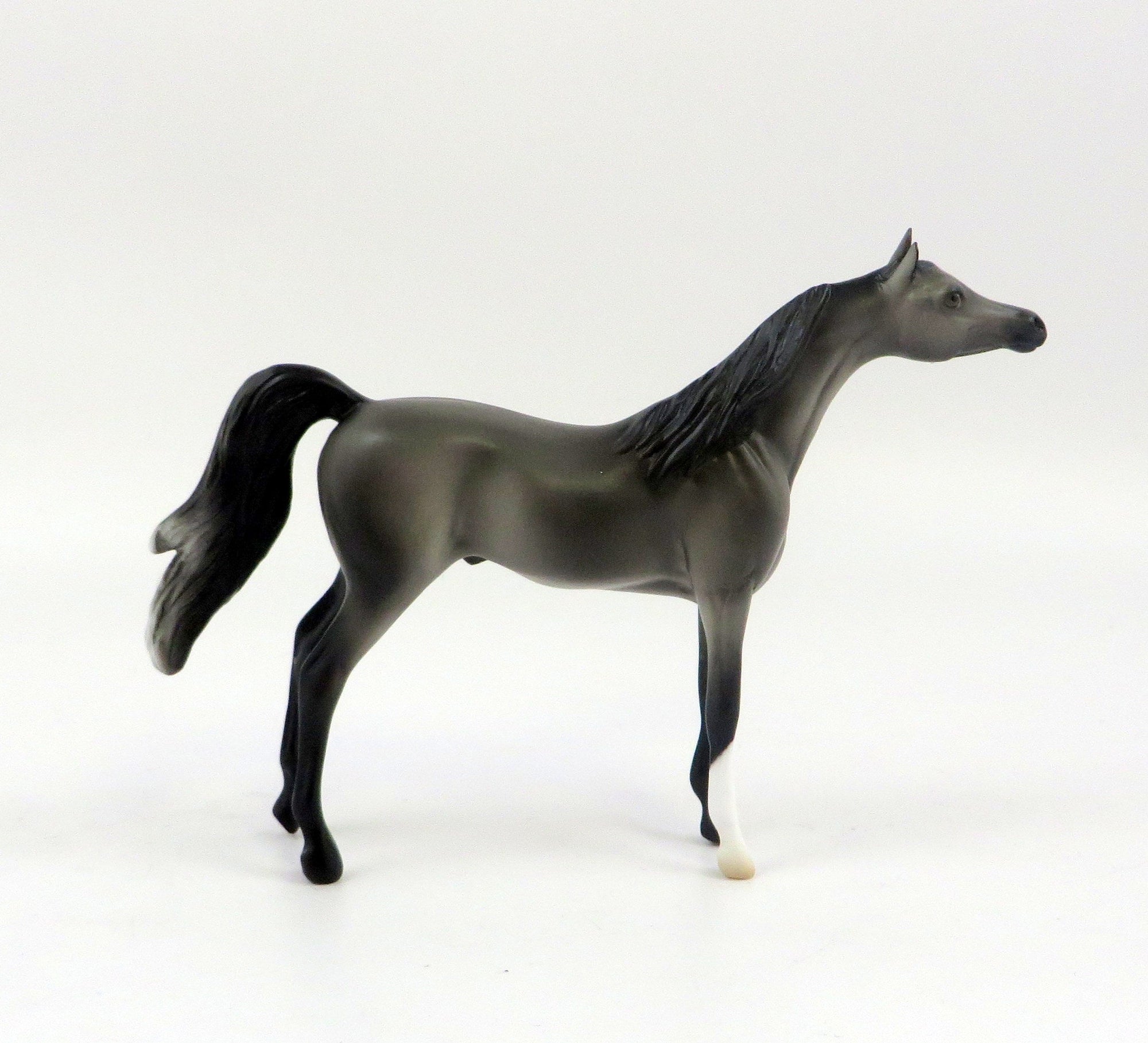 SIR MODRED-LE-5 DARK GREY ARABIAN CHIP MODEL HORSE KNIGHTS OF THE ROUND TABLE ESQ 19
