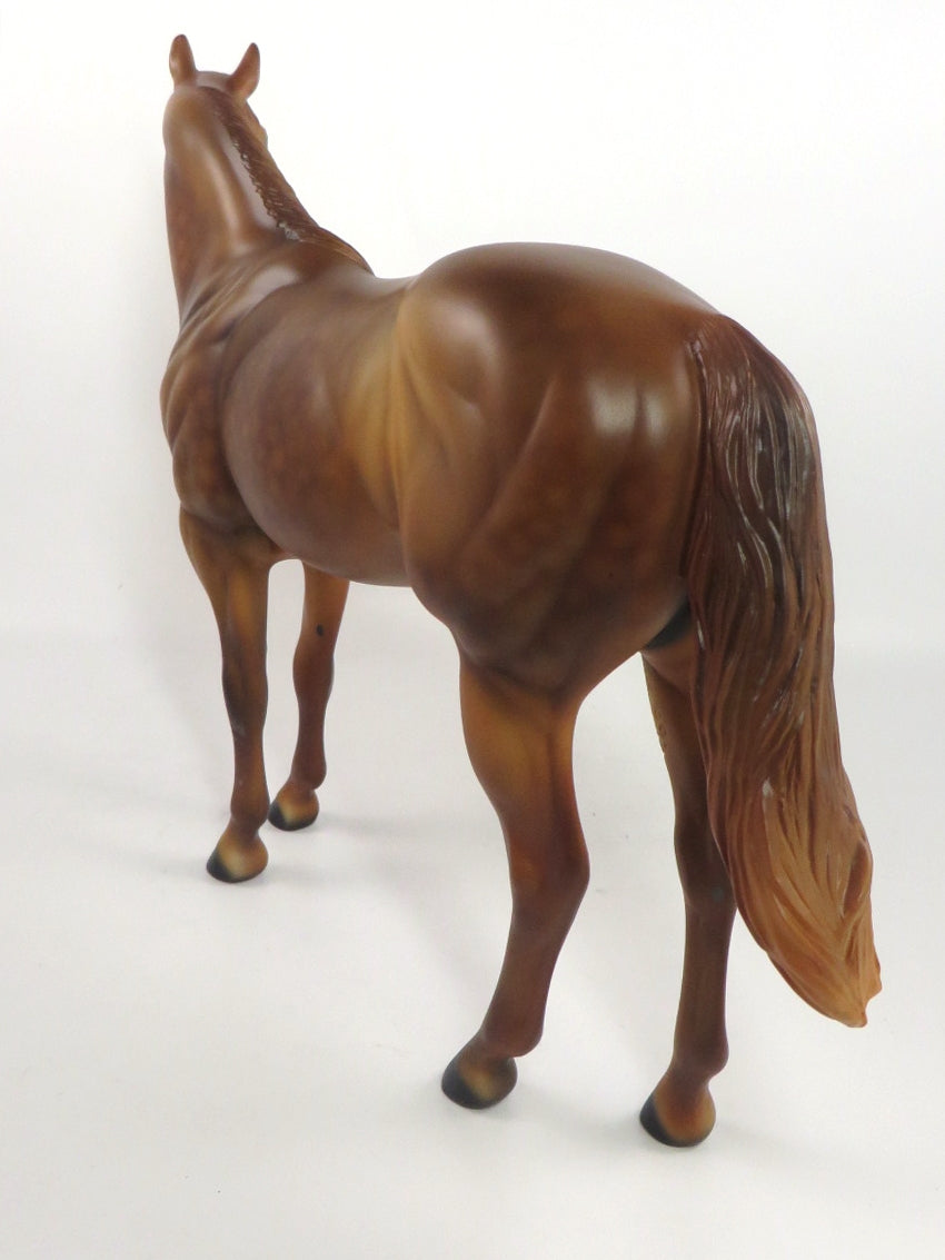 SLEEPOVER HAIR- OOAK DAPPLE CHESTNUT ISH MODEL HORSE BY AUDREY DIXON PJ20