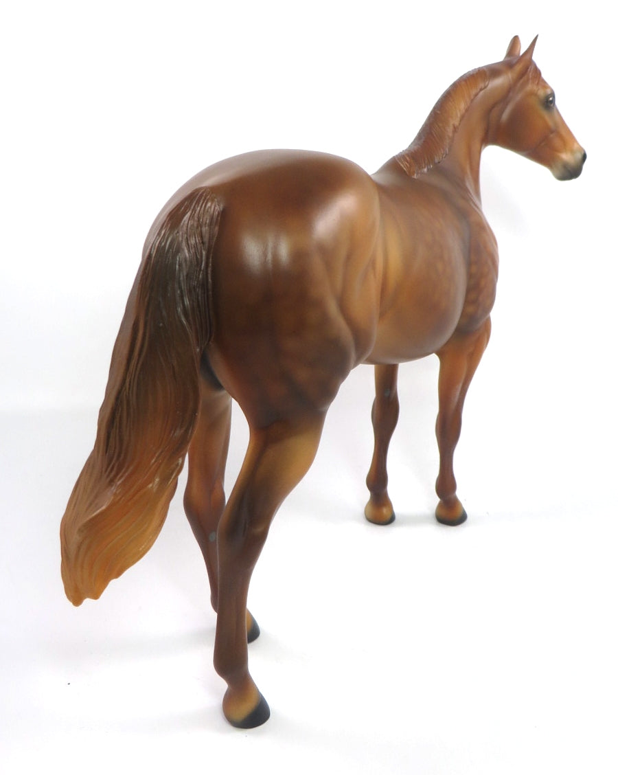 SLEEPOVER HAIR- OOAK DAPPLE CHESTNUT ISH MODEL HORSE BY AUDREY DIXON PJ20