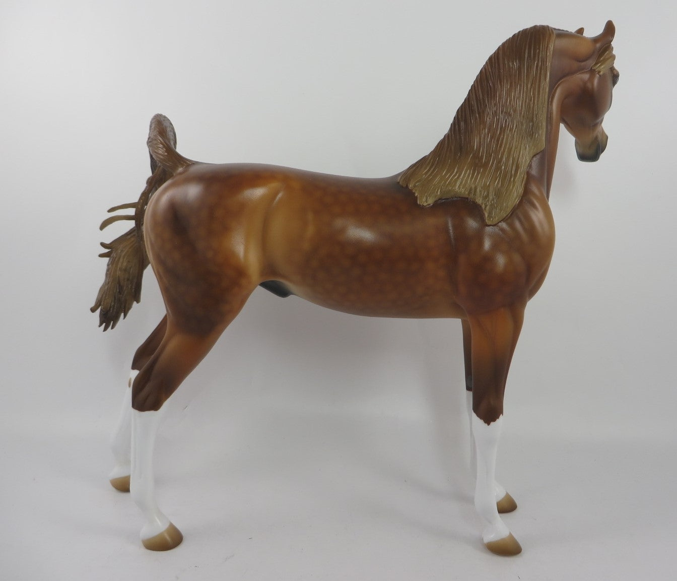 SLUMBER PARTY-OOAK DAPPLE CHESTNUT ARABIAN MODEL HORSE BY AUDREY DIXON PJ20