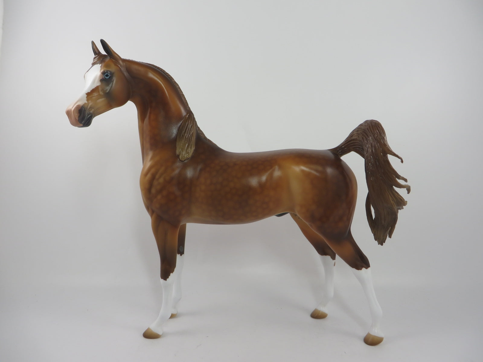SLUMBER PARTY-OOAK DAPPLE CHESTNUT ARABIAN MODEL HORSE BY AUDREY DIXON PJ20
