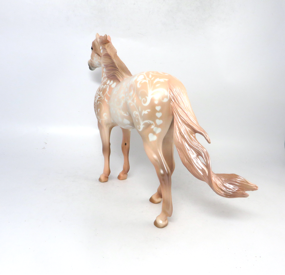 SHIMMERING LOVE-OOAK- PEARLY PINK VALENITNE DECORATOR SPANISH MUSTANG BY DAWN QUICK 2/1/19