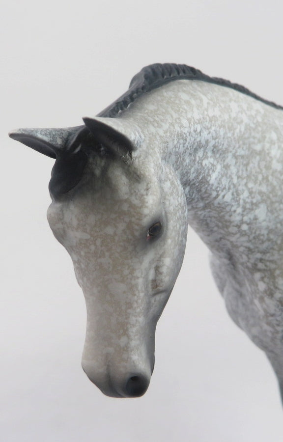 SMOKEY -OOAK SPECKLED GREY ARABIAN PEBBLES BY AL KATT WHS19
