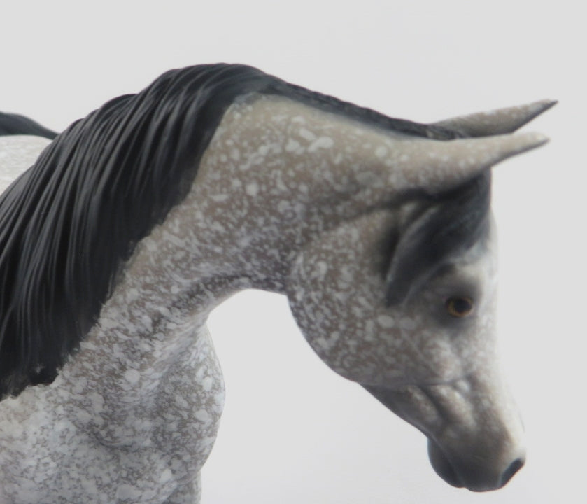 SMOKEY -OOAK SPECKLED GREY ARABIAN PEBBLES BY AL KATT WHS19