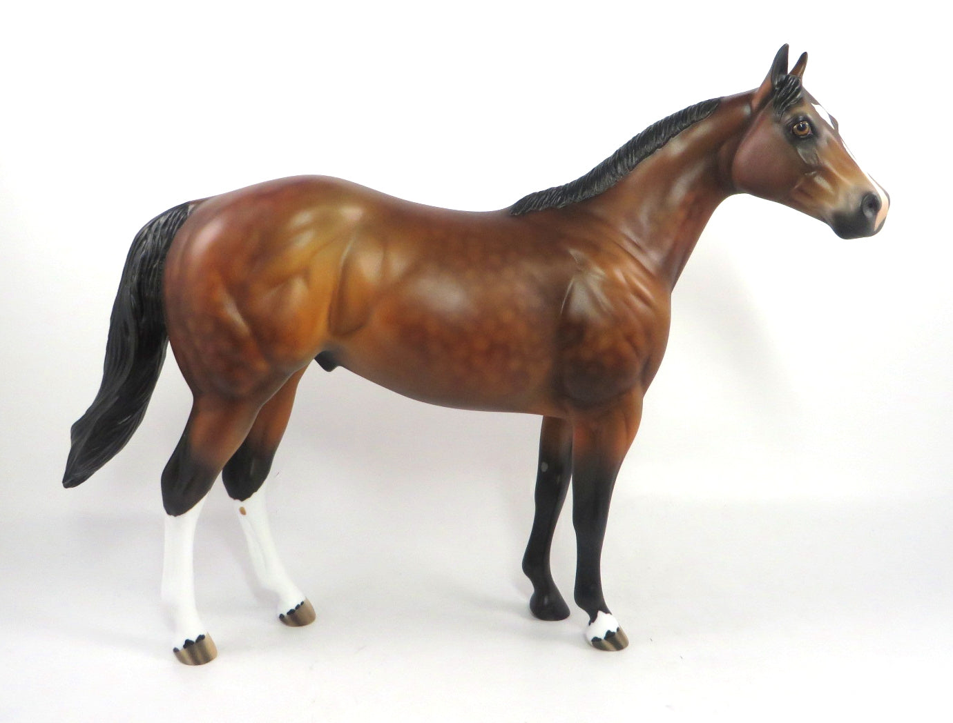 SNACK CADDIE - OOAK DAPPLE BAY ISH MODEL HORSE BY AUDREY DIXON PJ20