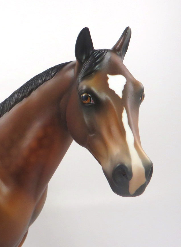 SNACK CADDIE - OOAK DAPPLE BAY ISH MODEL HORSE BY AUDREY DIXON PJ20