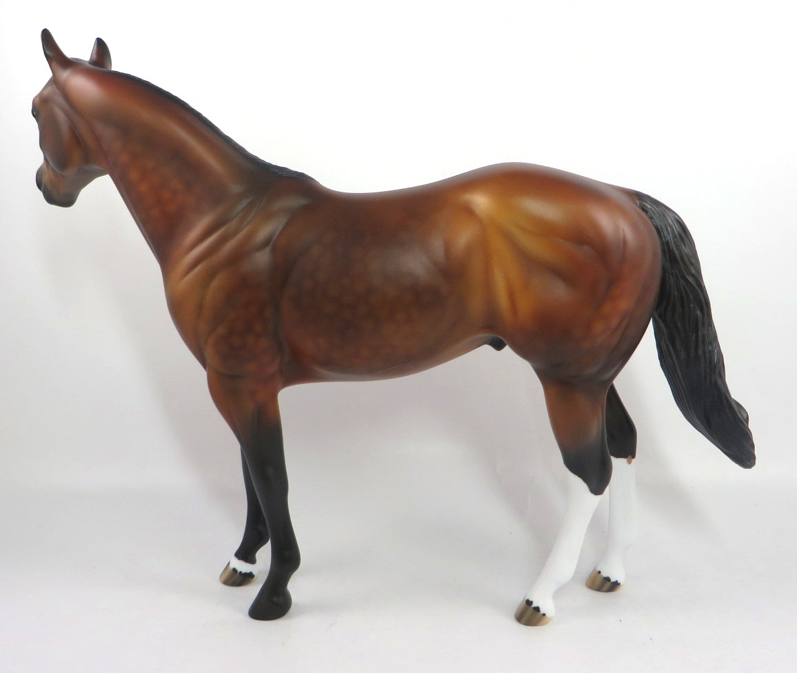 SNACK CADDIE - OOAK DAPPLE BAY ISH MODEL HORSE BY AUDREY DIXON PJ20