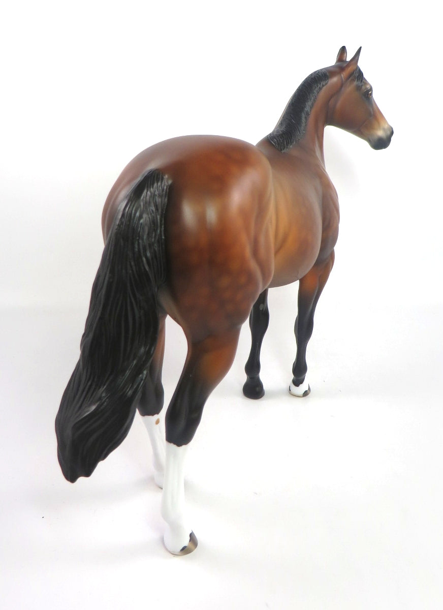 SNACK CADDIE - OOAK DAPPLE BAY ISH MODEL HORSE BY AUDREY DIXON PJ20