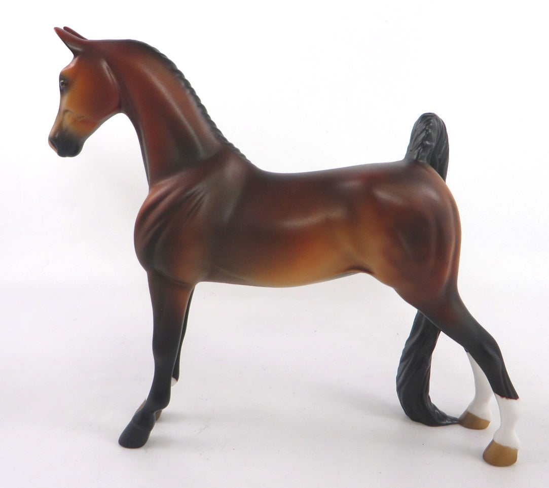 SNAP DECISION- OOAK DAPPLE BAY SADDLEBRED PEBBLES BY MELISSA FOX SB20