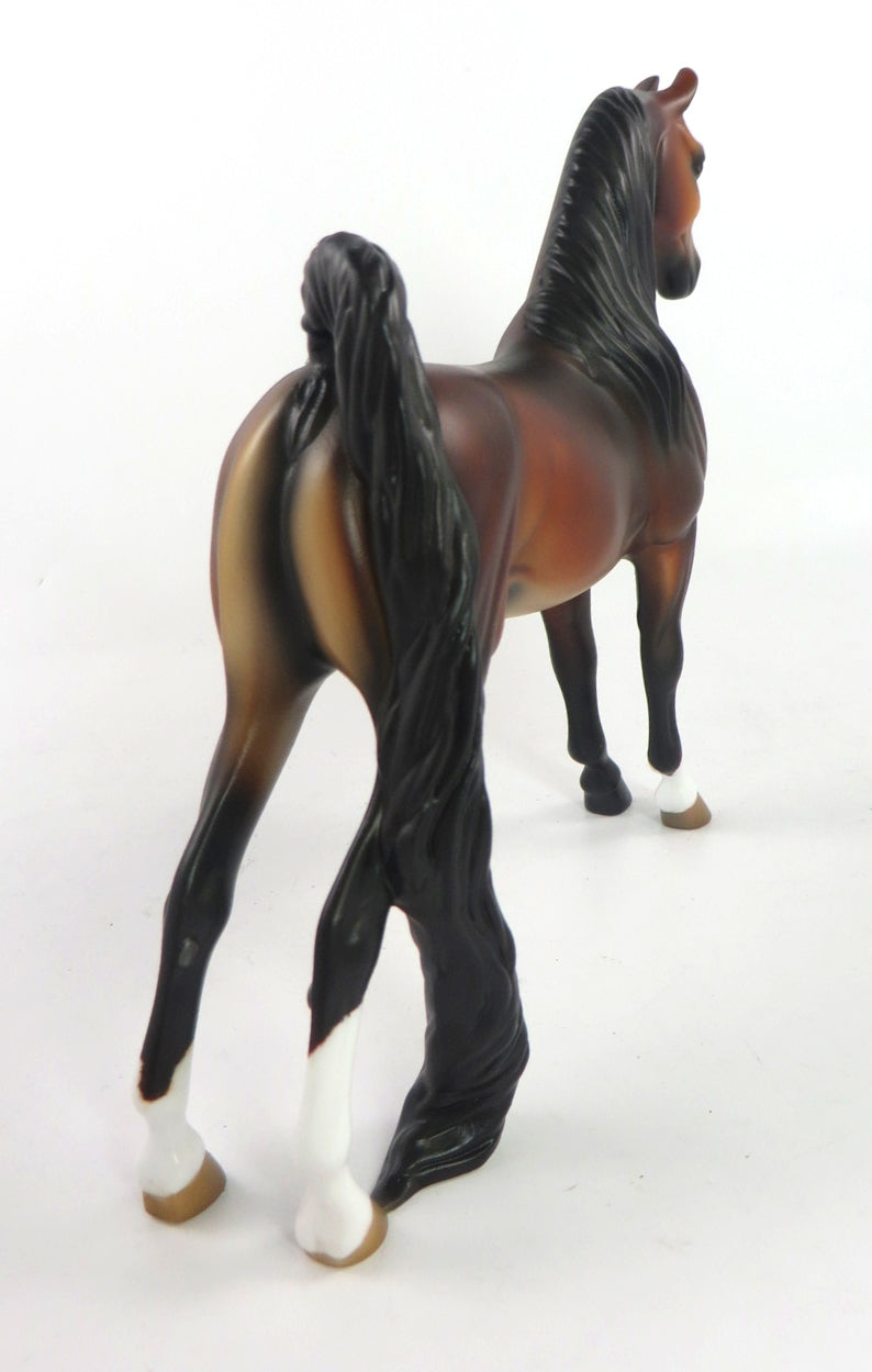 SNAP DECISION- OOAK DAPPLE BAY SADDLEBRED PEBBLES BY MELISSA FOX SB20