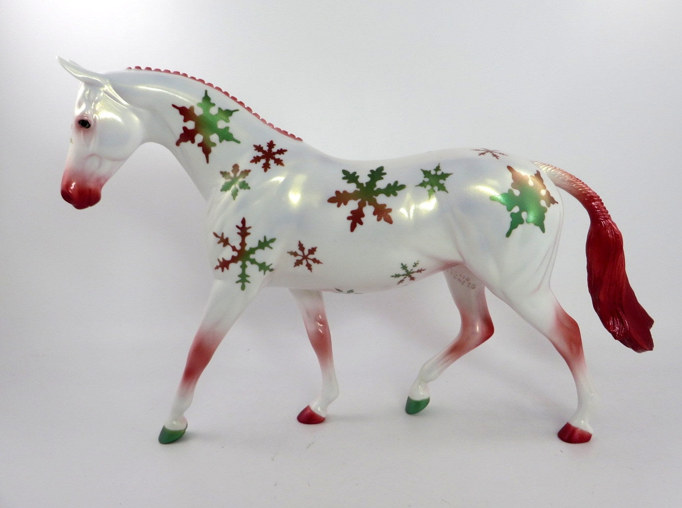 SNOW AND TELL - OOAK SNOWFLAKE DECORATION PONY BY AUDREY DIXON WHS19