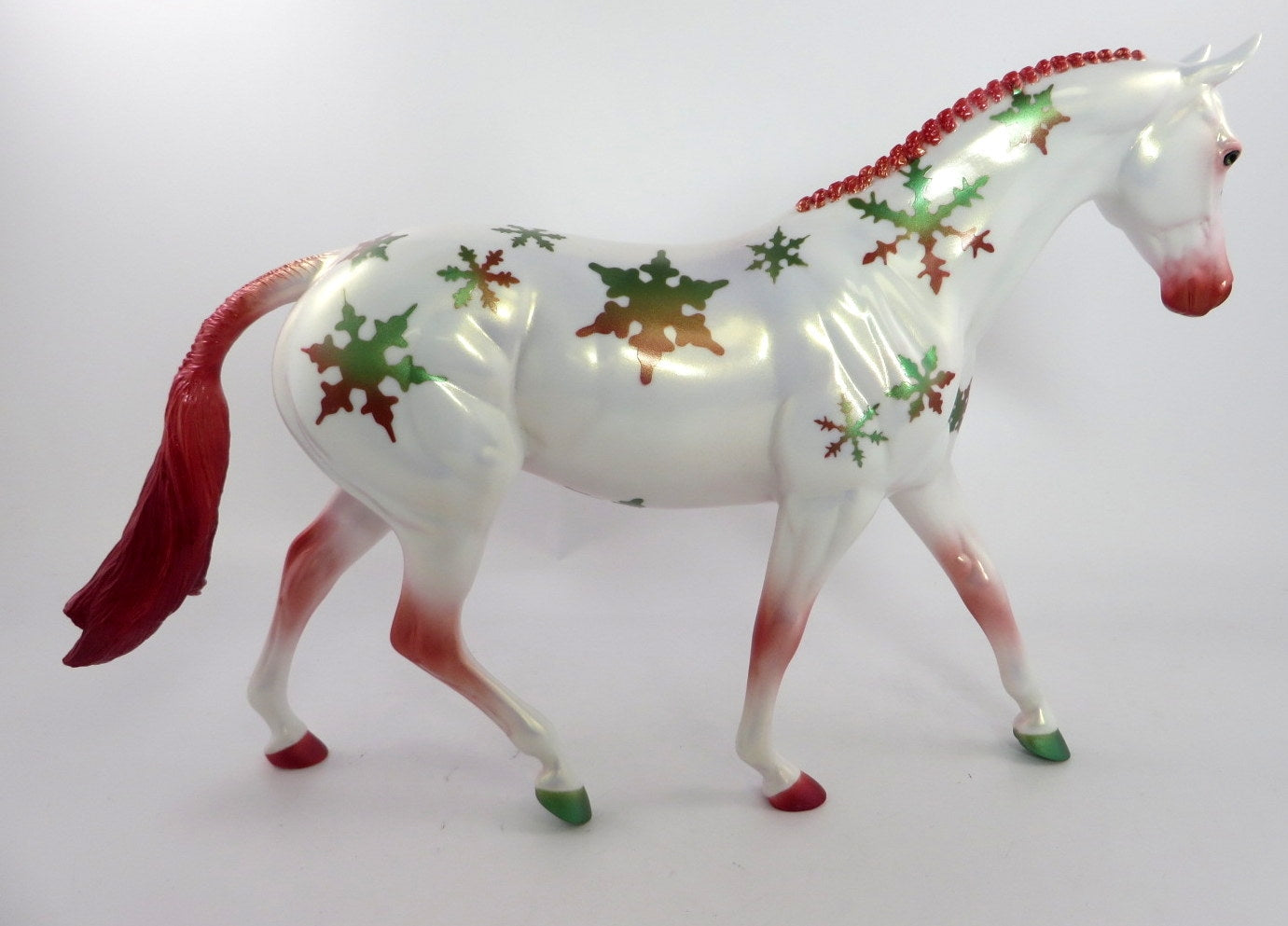 SNOW AND TELL - OOAK SNOWFLAKE DECORATION PONY BY AUDREY DIXON WHS19