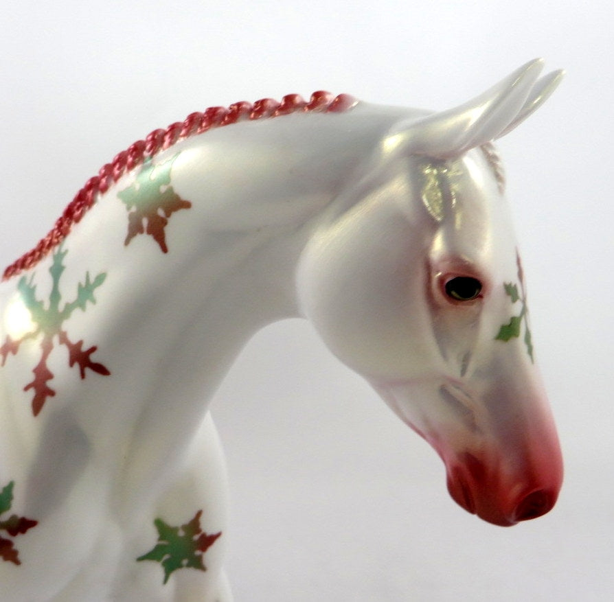 SNOW AND TELL - OOAK SNOWFLAKE DECORATION PONY BY AUDREY DIXON WHS19