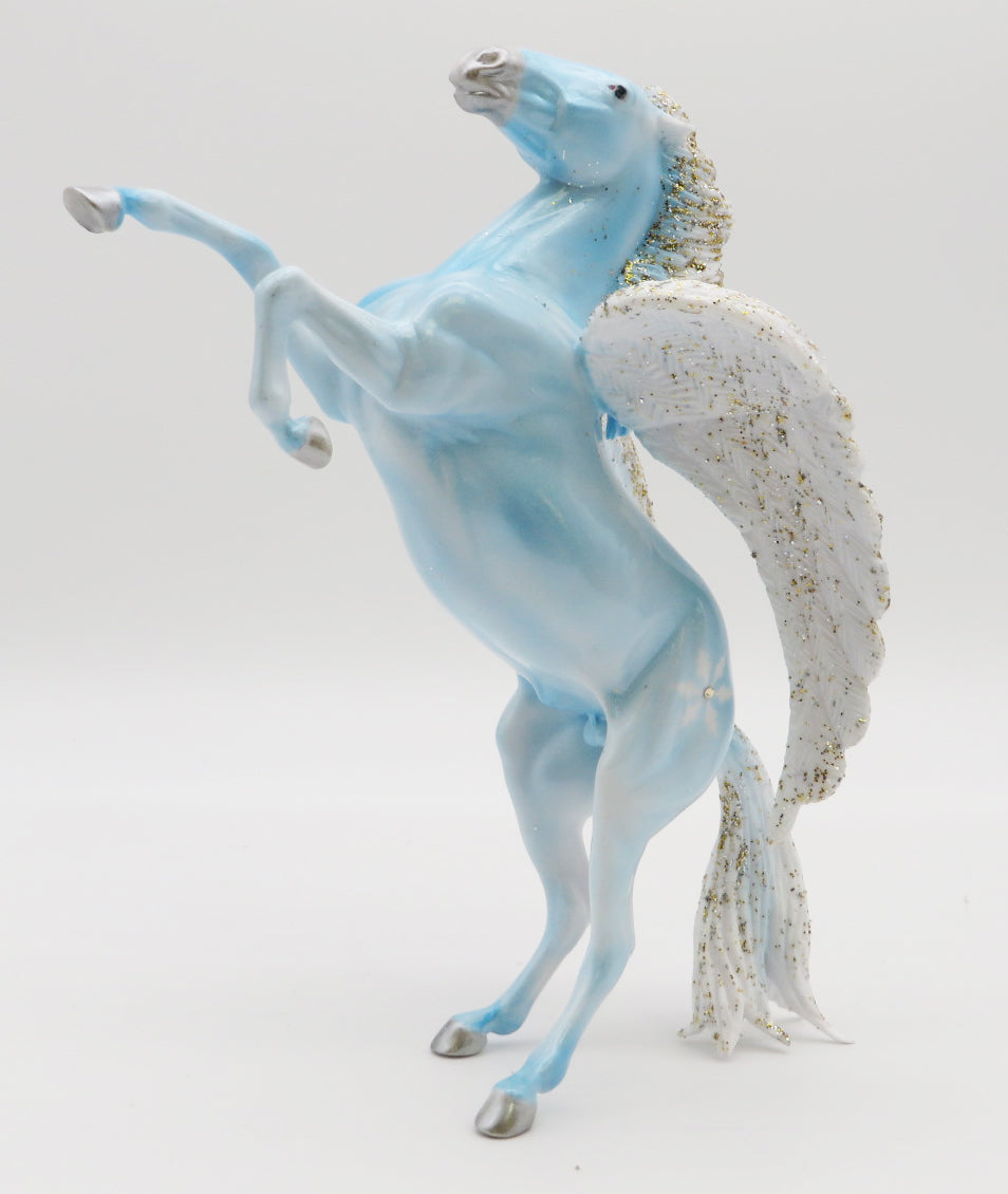 Snow Angel - OOAK Decorator Rearing Pebble - Holiday Sale 2021