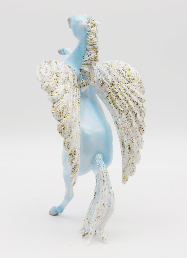 Snow Angel - OOAK Decorator Rearing Pebble - Holiday Sale 2021