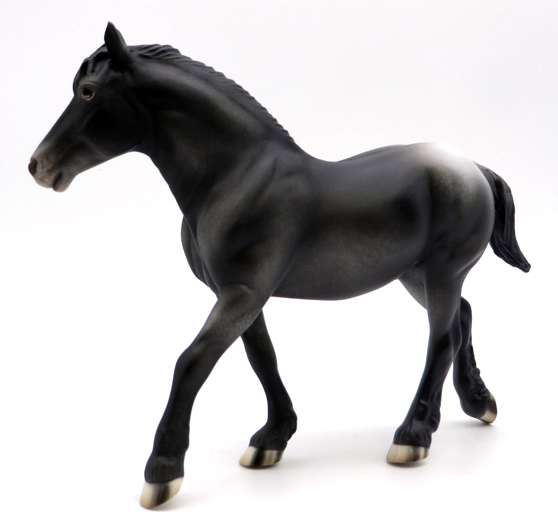 Snowcap - OOAK Black Snowcap Appaloosa Draft - Holiday Sale 2021