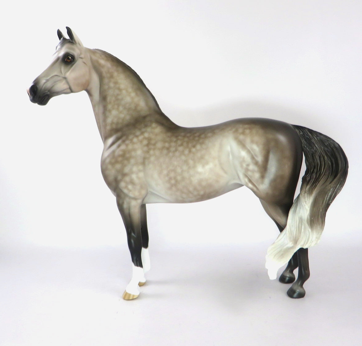 SNOWPLACE LIKE HOME-OOAK DAPPLE GREY MORGAN MODEL HORSE 12/18/19