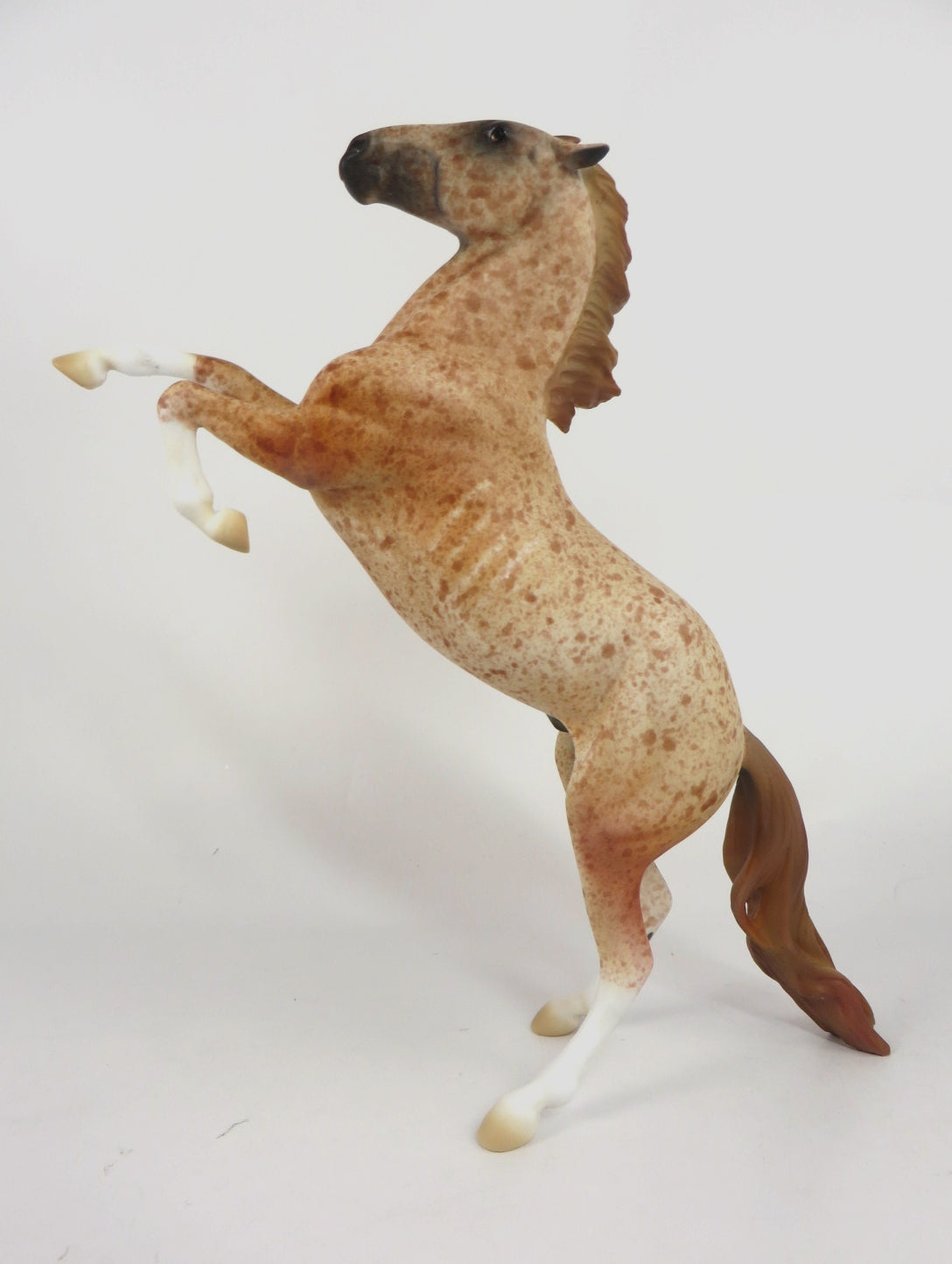 SPICE-OOAK RED ROAN REARING PEBBLE MODEL HORSE BY AUDREY DIXON  WHS 19