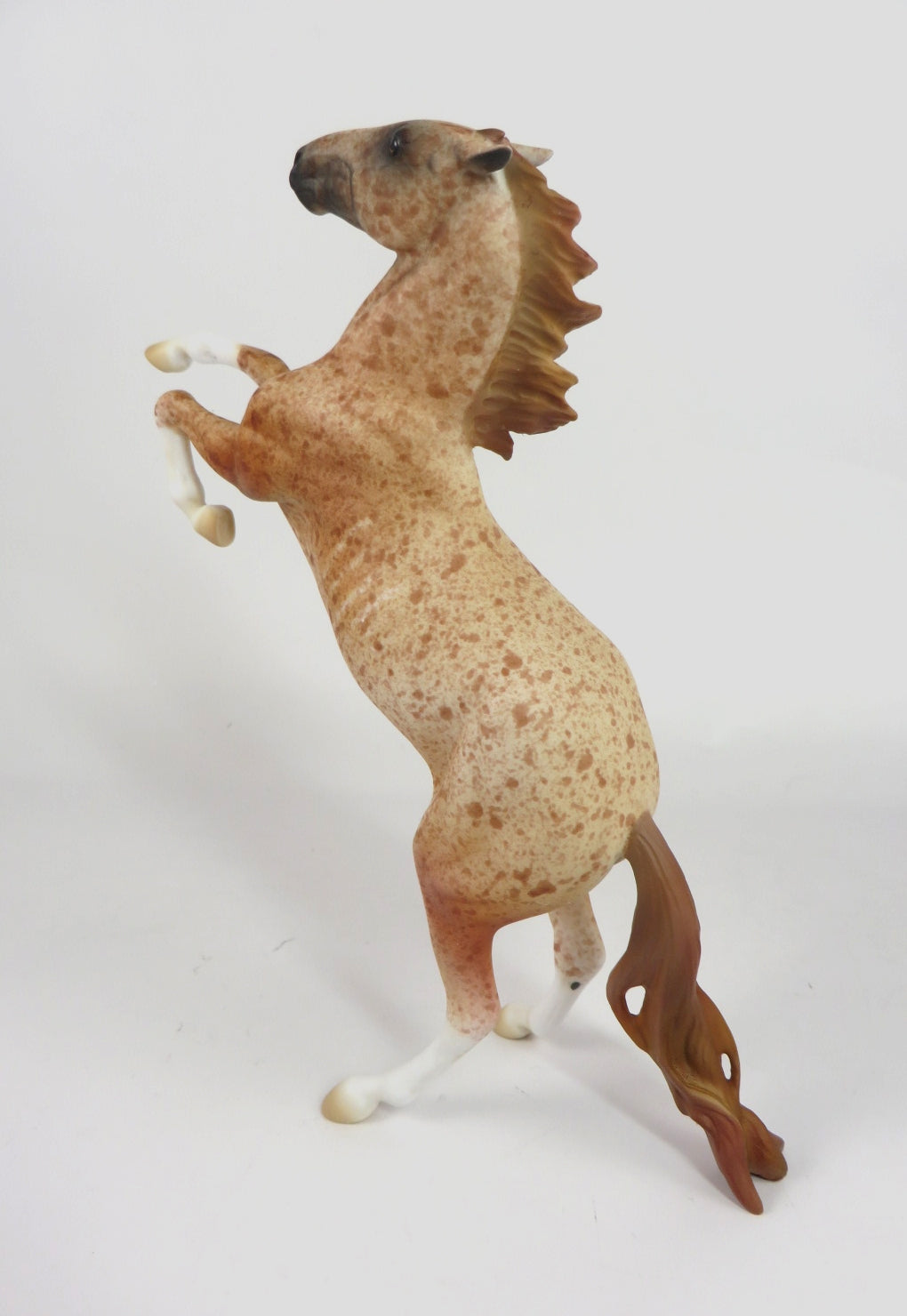 SPICE-OOAK RED ROAN REARING PEBBLE MODEL HORSE BY AUDREY DIXON  WHS 19