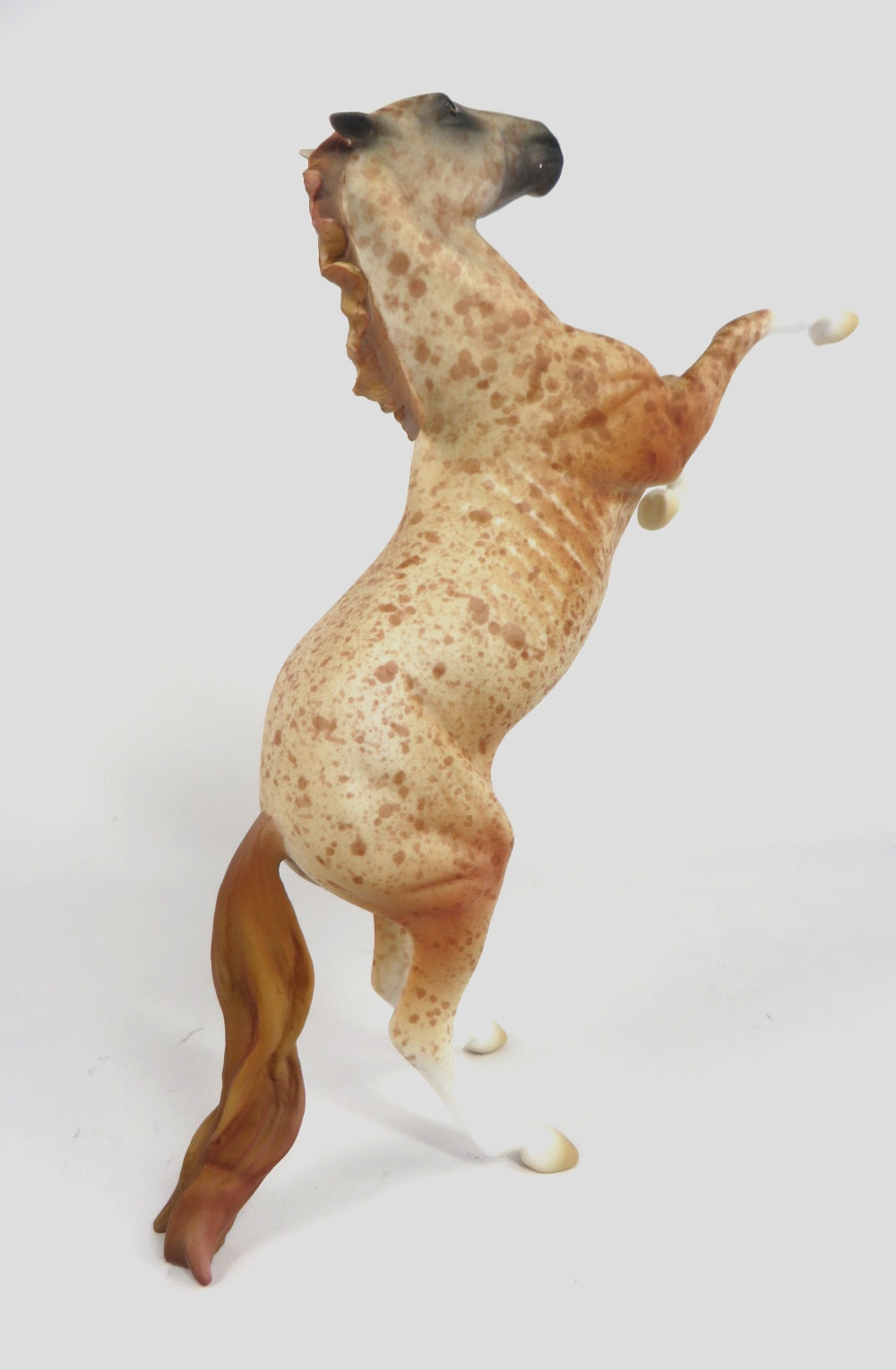 SPICE-OOAK RED ROAN REARING PEBBLE MODEL HORSE BY AUDREY DIXON  WHS 19