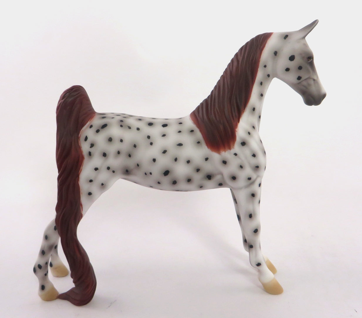 SPICY- OOAK CHESTNUT LEOPARD APPY SADDLEBRED PEBBLE  BY AL KATT WHS19