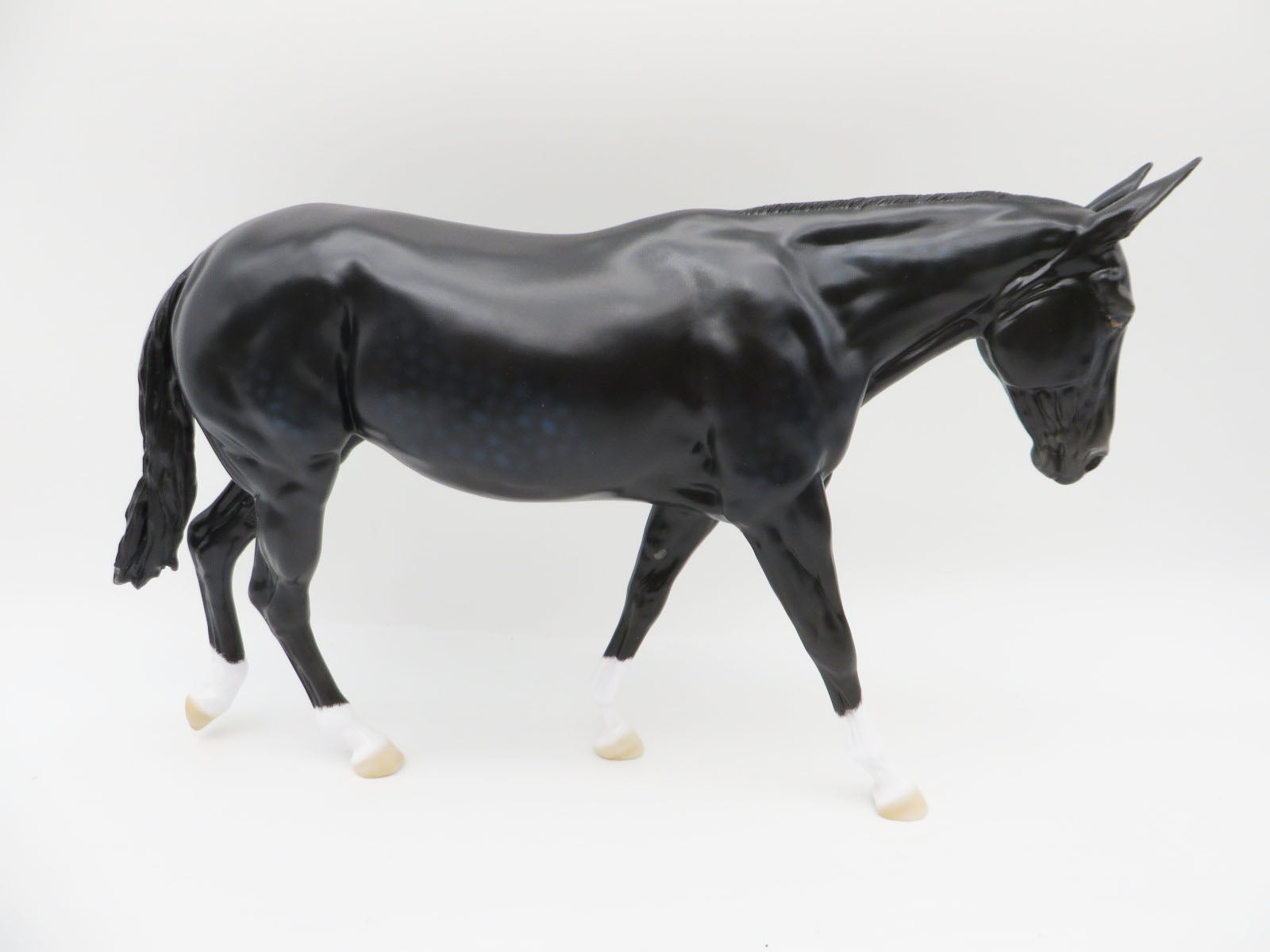 Stille Nacht - OOAK - Dapple Blue Black Mule - by Ellen Robbins - CT22