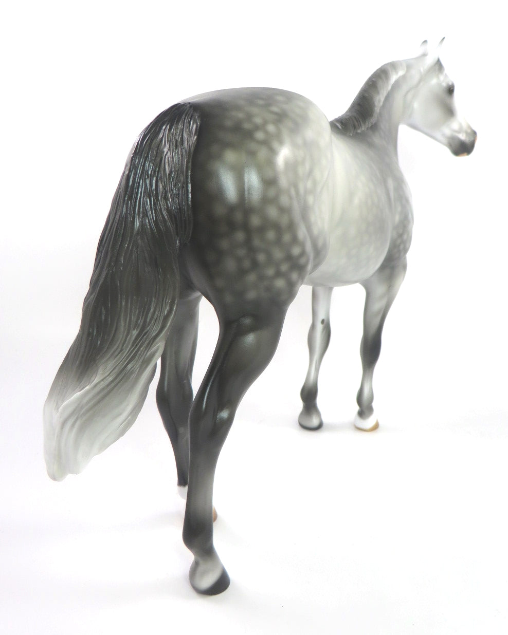 STONE BLITZ - OOAK DAPPLE GREY ISH MODEL HORSE BY AUDREY DIXON SB20