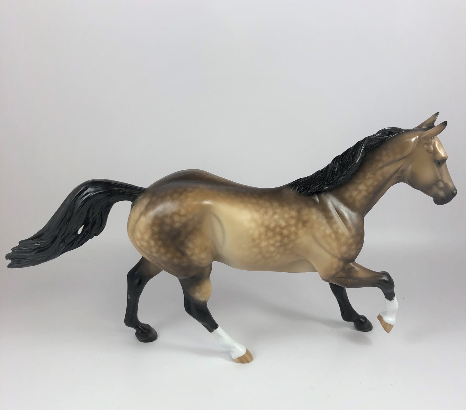 SULTANA-OOAK STAR DAPPLE BUCKSKIN RUNNING QUARTER HORSE BY SHERYL L. LHS 19