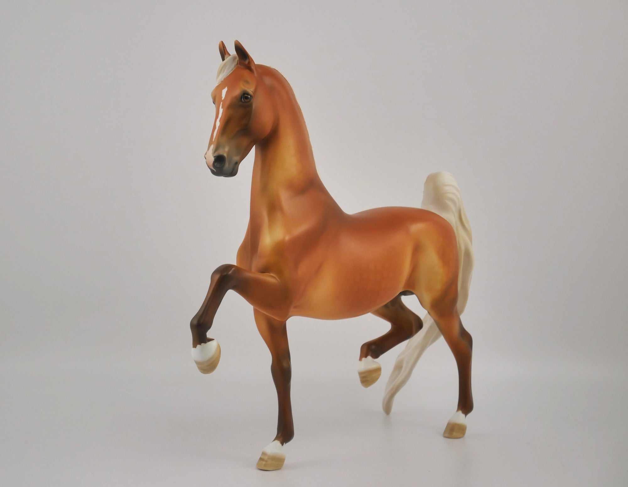 SUMMER SUNSET-OOAK DAPPLE GOLDEN PALOMINO SADDLBRED BY DAWN QUICK