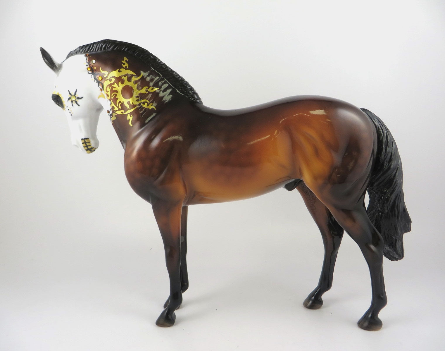 SUNBURST-OOAK DAPPLE BAY SUGAR SKULL ANDALUSIAN BY DAWN QUICK MM19