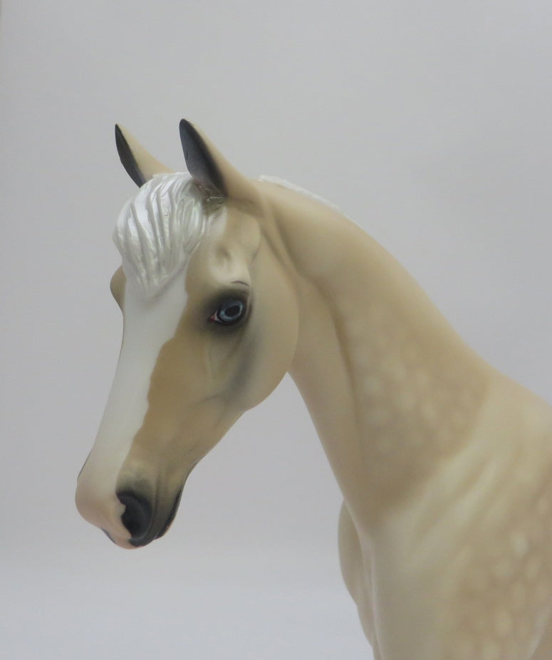 SUNFLOWER - LE-10 DAPPLE LIGHT PALOMINO  W/BLUE EYES PONY MODEL HORSE BY AUDREY DIXON EA/MHF 2020