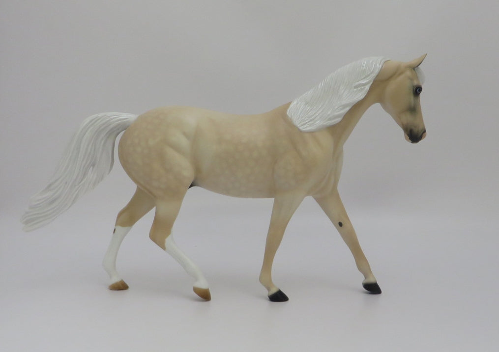 SUNFLOWER - LE-10 DAPPLE LIGHT PALOMINO  W/BLUE EYES PONY MODEL HORSE BY AUDREY DIXON EA/MHF 2020