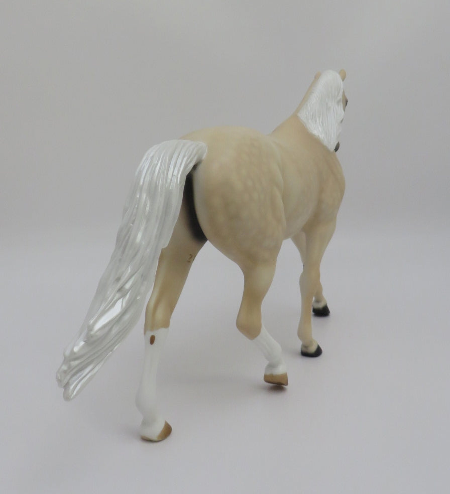 SUNFLOWER - LE-10 DAPPLE LIGHT PALOMINO  W/BLUE EYES PONY MODEL HORSE BY AUDREY DIXON EA/MHF 2020
