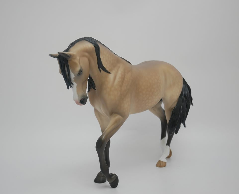 SUNNY SIDE-OOAK DAPPLE BUCKSKIN THOROUGHBRED BY SHERYL LEISURE 4/9/20