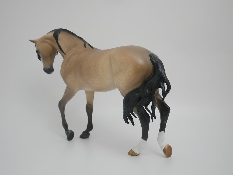 SUNNY SIDE-OOAK DAPPLE BUCKSKIN THOROUGHBRED BY SHERYL LEISURE 4/9/20