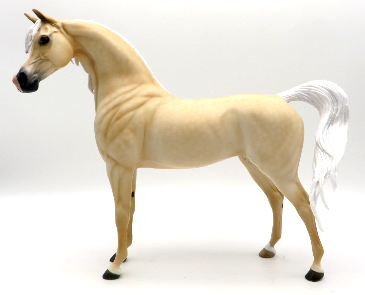 Sunny Skies-OOAK Etched Dapple Palomino Arabian Painted by Ellen Robbins 1/10/21
