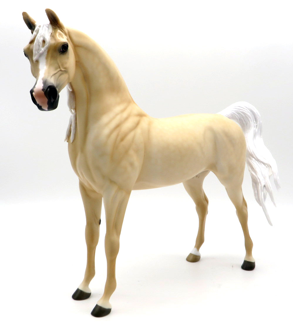 Sunny Skies-OOAK Etched Dapple Palomino Arabian Painted by Ellen Robbins 1/10/21
