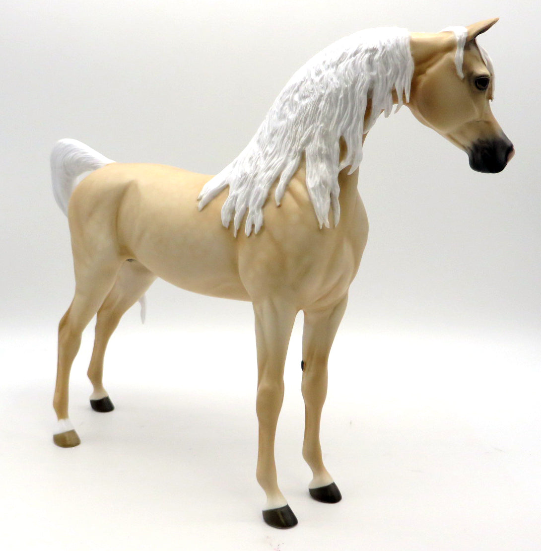 Sunny Skies-OOAK Etched Dapple Palomino Arabian Painted by Ellen Robbins 1/10/21